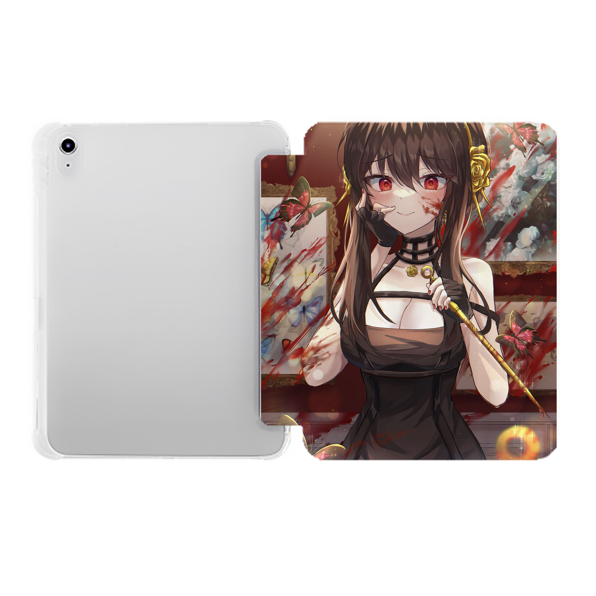 （画像用） SPY×FAMILY间谍家家酒 IPad ケース ペン収納付き 三つ折りスタンド PUレザー×シリコン 対応機種9.5/10.5/10.9インチ